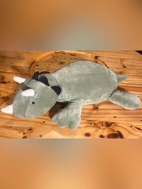 Pillowfort Weighted Plush Triceratops Dinosaur Large Green Stuffed Animal